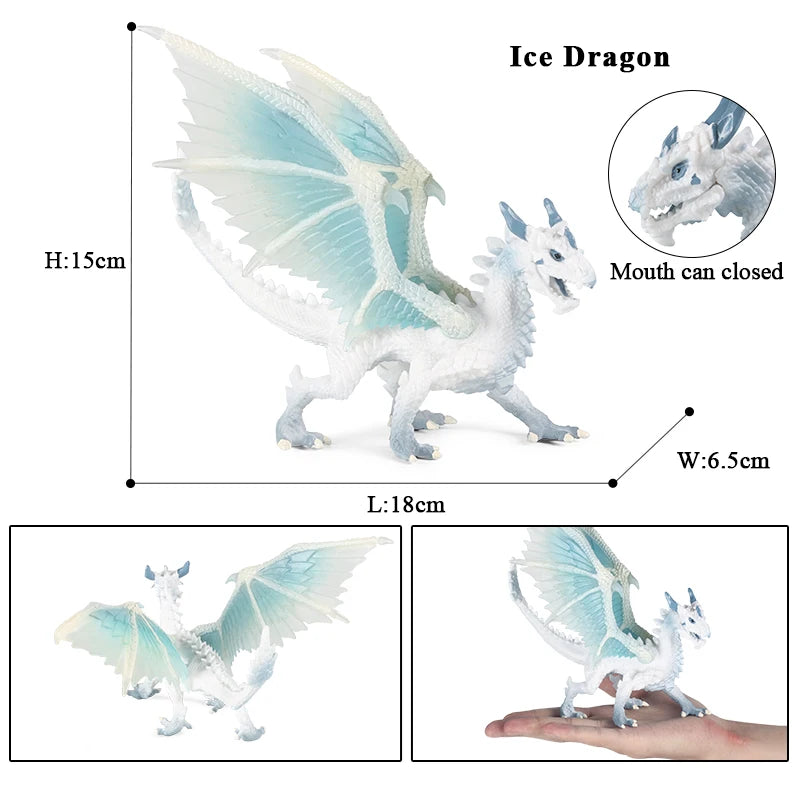 Oenux New Flying Magic Dragon Phoenix Monsters Chinese Dinosaurs Animals Toy Action Figures Model PVC Collection Kids X-mas Gift