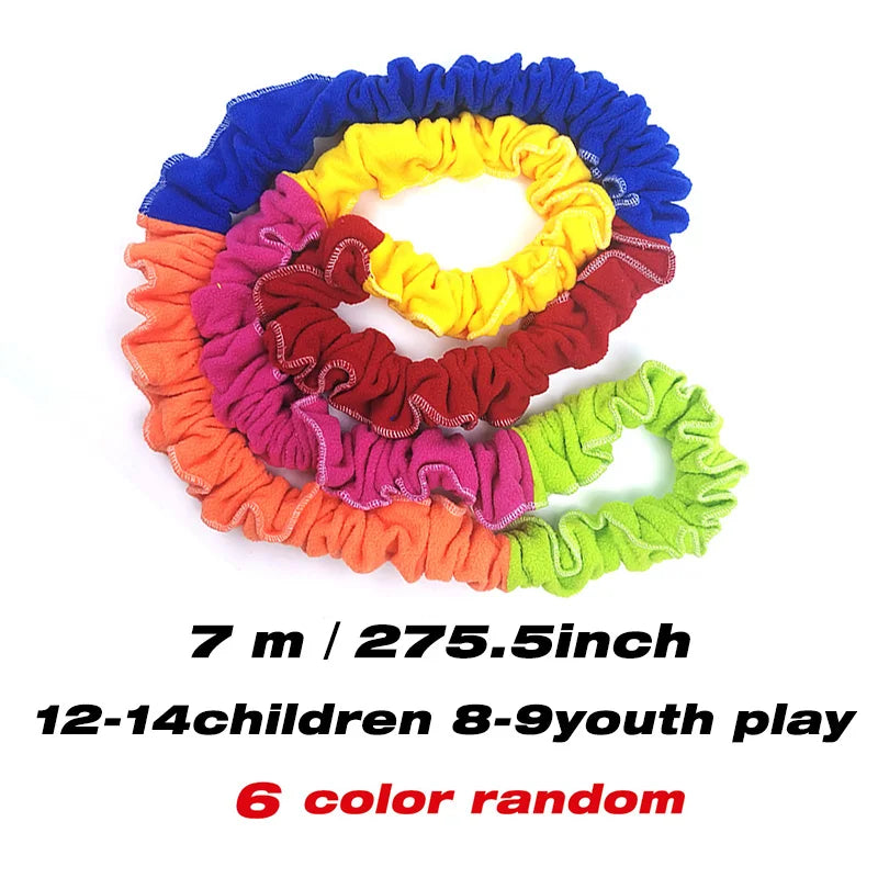 Outdoor Games Team Building Develop Sport Entertainment Toys Children Elasticity Rope Circle Running Push for Kids Sensory Rope