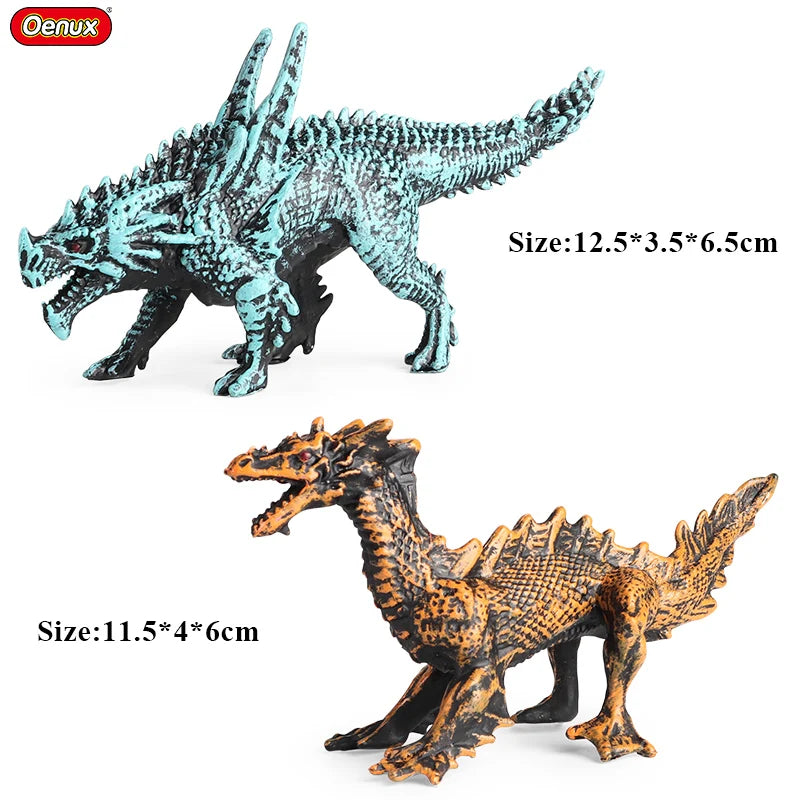Oenux New Flying Magic Dragon Phoenix Monsters Chinese Dinosaurs Animals Toy Action Figures Model PVC Collection Kids X-mas Gift
