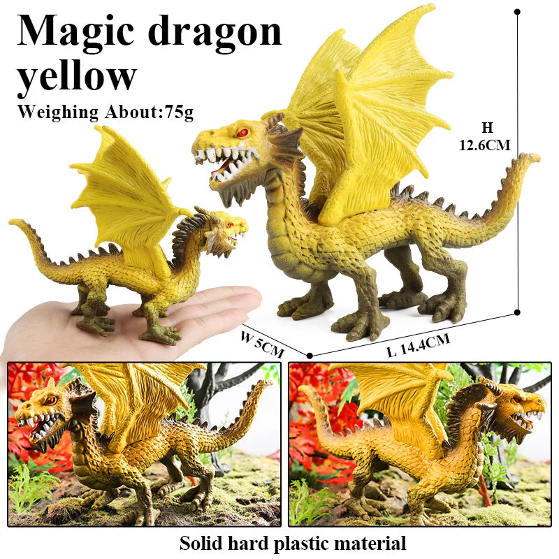 Oenux New Flying Magic Dragon Phoenix Monsters Chinese Dinosaurs Animals Toy Action Figures Model PVC Collection Kids X-mas Gift