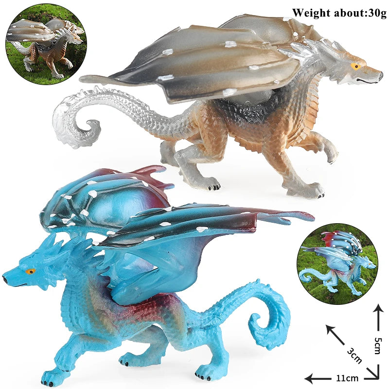 Oenux New Flying Magic Dragon Phoenix Monsters Chinese Dinosaurs Animals Toy Action Figures Model PVC Collection Kids X-mas Gift