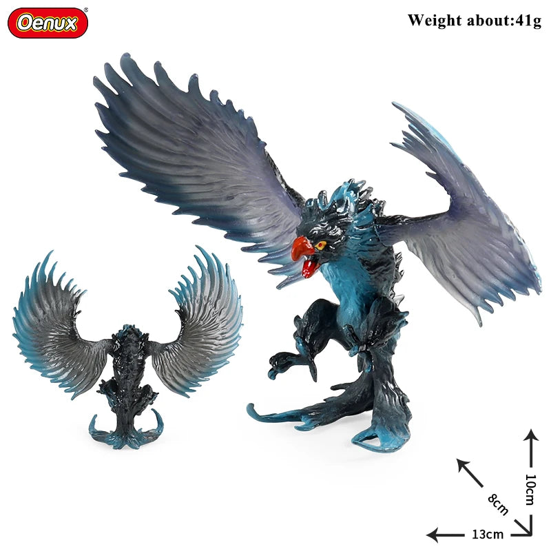 Oenux New Flying Magic Dragon Phoenix Monsters Chinese Dinosaurs Animals Toy Action Figures Model PVC Collection Kids X-mas Gift
