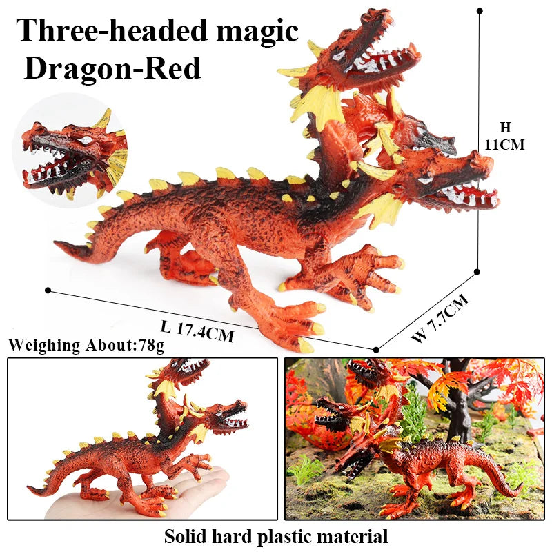 Oenux New Flying Magic Dragon Phoenix Monsters Chinese Dinosaurs Animals Toy Action Figures Model PVC Collection Kids X-mas Gift