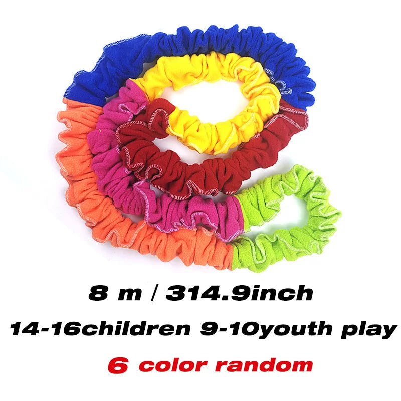Outdoor Games Team Building Develop Sport Entertainment Toys Children Elasticity Rope Circle Running Push for Kids Sensory Rope
