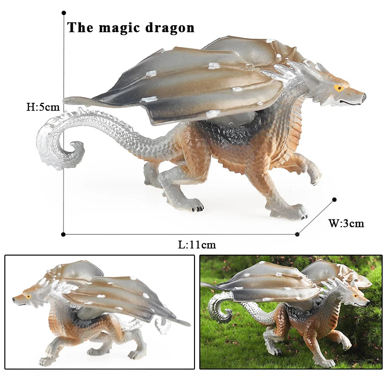 Oenux New Flying Magic Dragon Phoenix Monsters Chinese Dinosaurs Animals Toy Action Figures Model PVC Collection Kids X-mas Gift