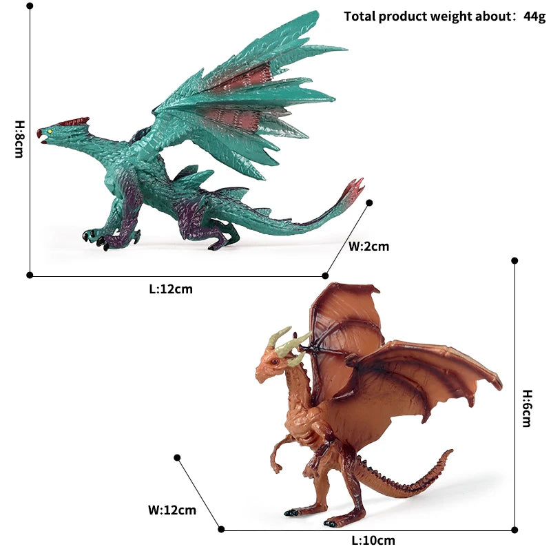 Oenux New Flying Magic Dragon Phoenix Monsters Chinese Dinosaurs Animals Toy Action Figures Model PVC Collection Kids X-mas Gift