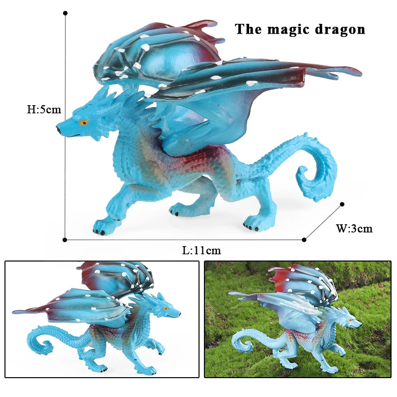Oenux New Flying Magic Dragon Phoenix Monsters Chinese Dinosaurs Animals Toy Action Figures Model PVC Collection Kids X-mas Gift
