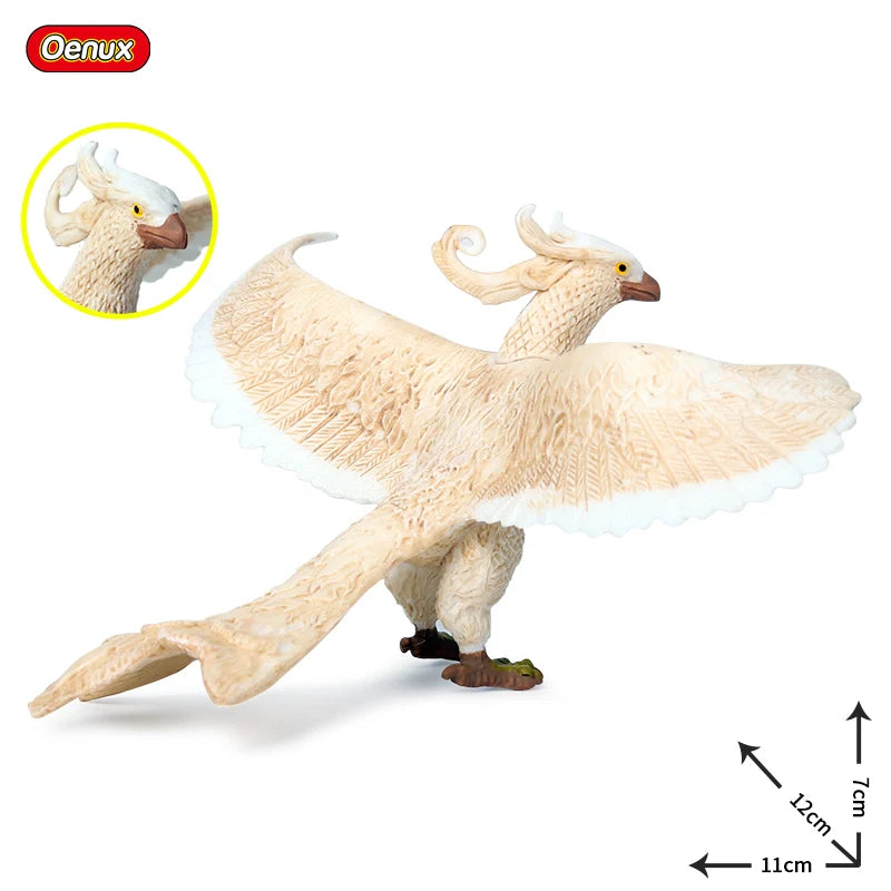 Oenux New Flying Magic Dragon Phoenix Monsters Chinese Dinosaurs Animals Toy Action Figures Model PVC Collection Kids X-mas Gift