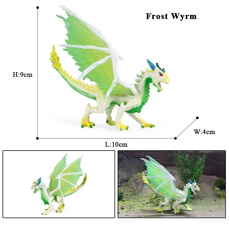 Oenux New Flying Magic Dragon Phoenix Monsters Chinese Dinosaurs Animals Toy Action Figures Model PVC Collection Kids X-mas Gift