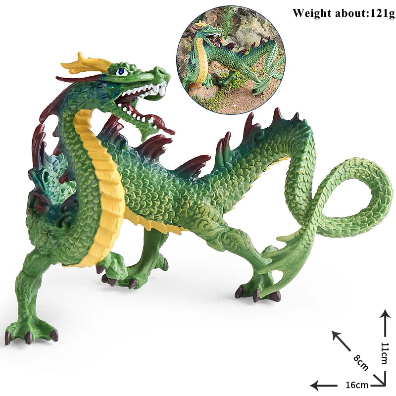 Oenux New Flying Magic Dragon Phoenix Monsters Chinese Dinosaurs Animals Toy Action Figures Model PVC Collection Kids X-mas Gift