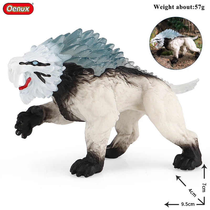 Oenux New Flying Magic Dragon Phoenix Monsters Chinese Dinosaurs Animals Toy Action Figures Model PVC Collection Kids X-mas Gift