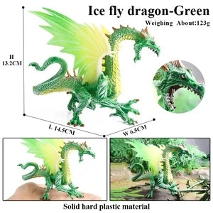 Oenux New Flying Magic Dragon Phoenix Monsters Chinese Dinosaurs Animals Toy Action Figures Model PVC Collection Kids X-mas Gift