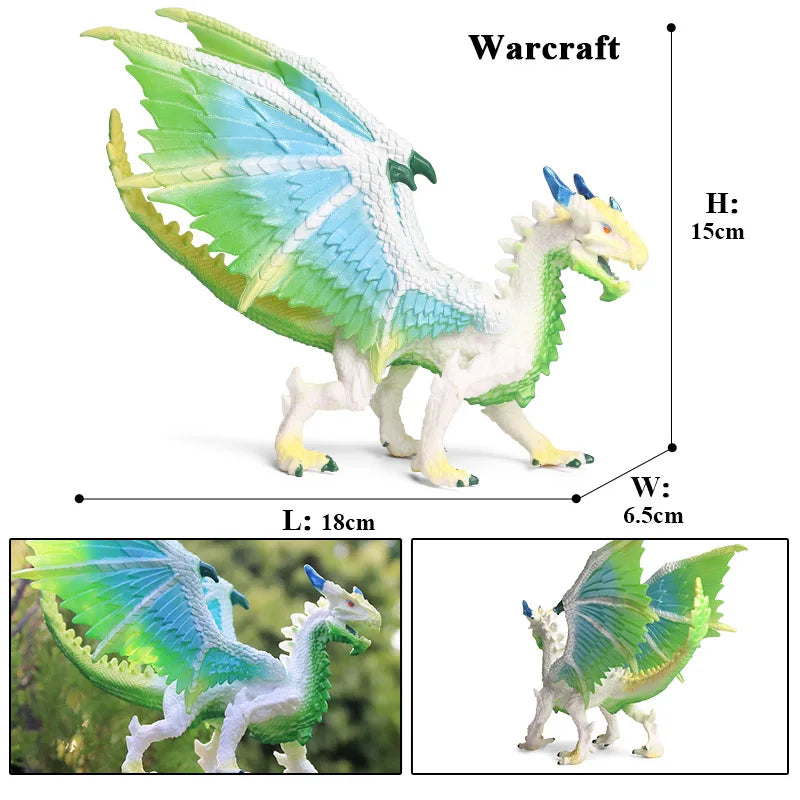 Oenux New Flying Magic Dragon Phoenix Monsters Chinese Dinosaurs Animals Toy Action Figures Model PVC Collection Kids X-mas Gift